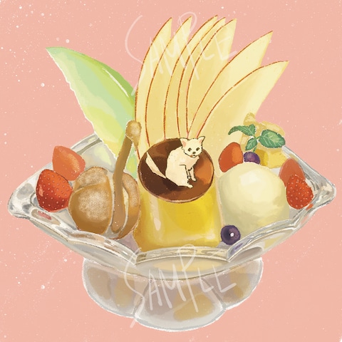 チワワなプリンアラモード