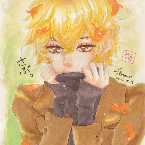 葉書サイズアナログイラスト