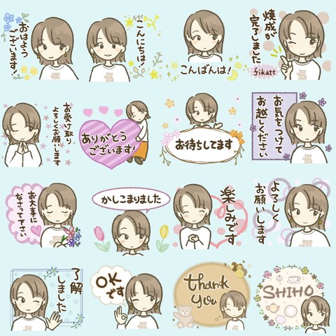 ポーセラーツ教室オリジナルスタンプ