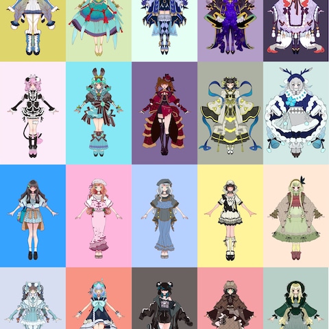 衣装デザイン ラフ 【外部受注案件／イラスト制作担当】