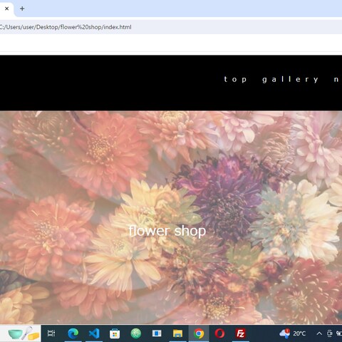 花屋のホームページ作成をしました