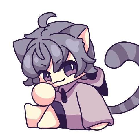 猫の擬人化(SDイラストB)