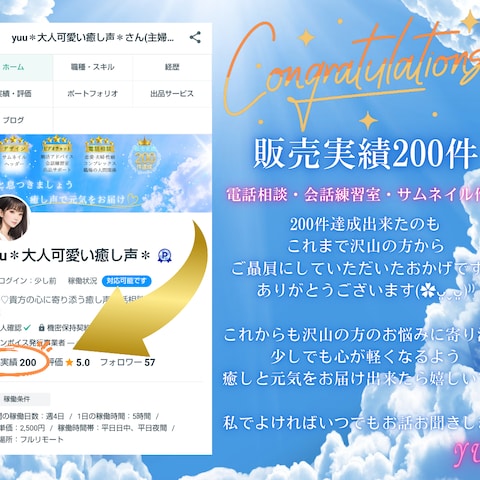 coconalaサービス出品6ヶ月！販売件数200件♡