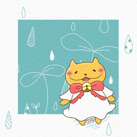 【Twitter用】❁雨の日のすずにゃんこ❁