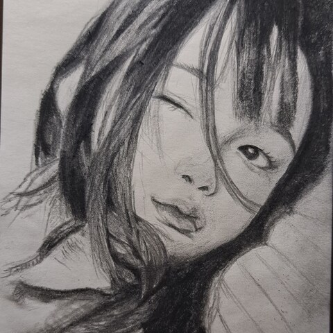 単色似顔絵