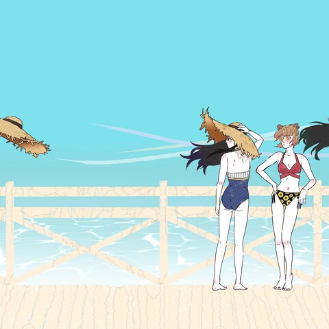 海辺のテラスで