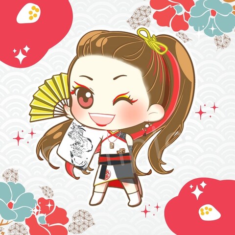 よさこいの衣装を着た女性
