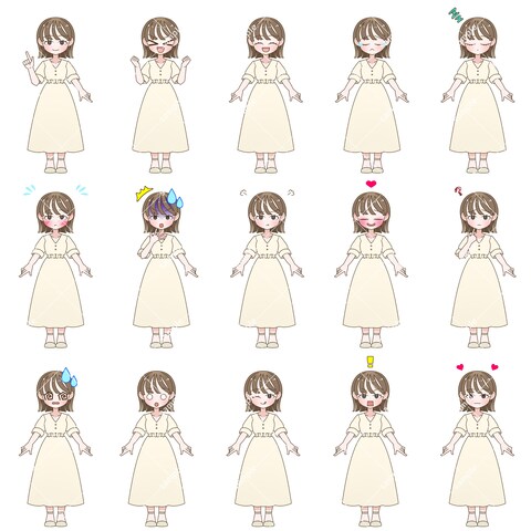 似顔絵風アイコン作成 