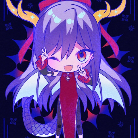 竜人の青年のSDイラスト