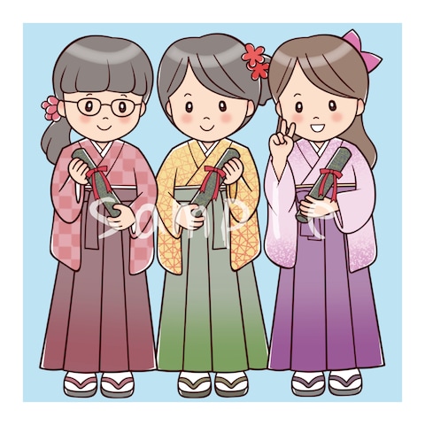 袴姿の女の子達