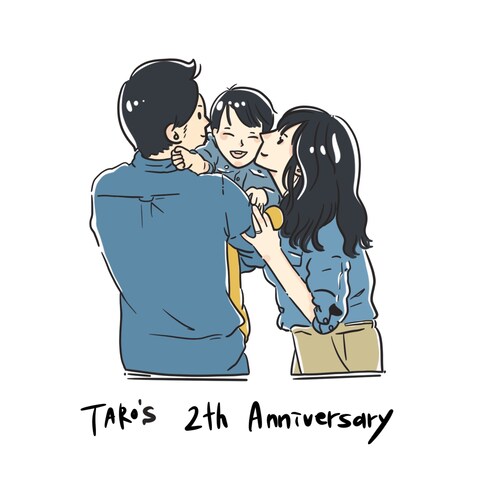 誕生日記念イラスト　カラー追加