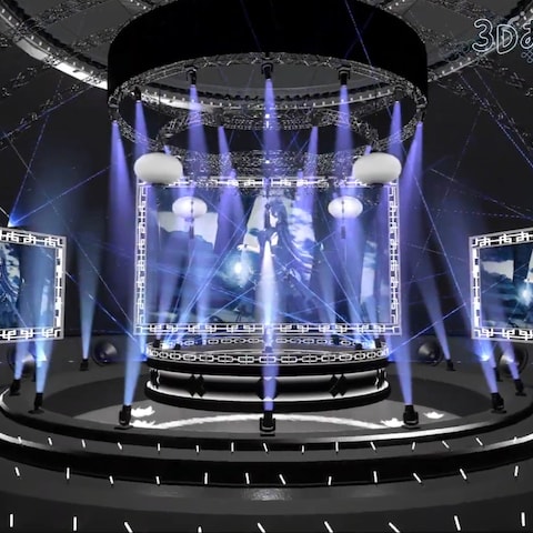 稍麦様3Dお披露目LIVE　ステージ背景