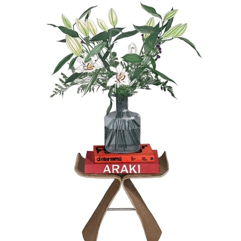 Flowers with Books