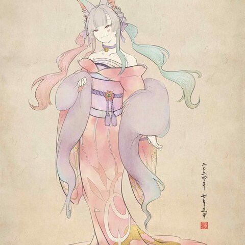 Vtuberさんの和風立ち絵