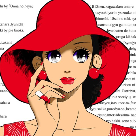 赤い帽子の女
