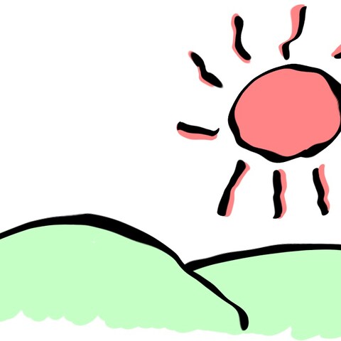 水墨画のようなイラスト