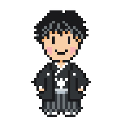 ウェルカムボード用イラスト【新郎|和装】