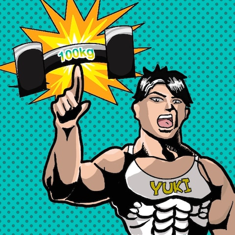 アメコミ風のSNSプロフィール画像イラスト