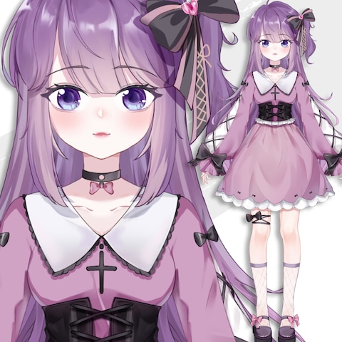 リボン飾り付き女性VTUBER