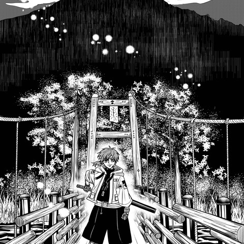 モノクロ　少年漫画風