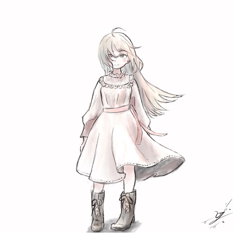 『少女』ワンドロ作品（1時間で描いた作品）