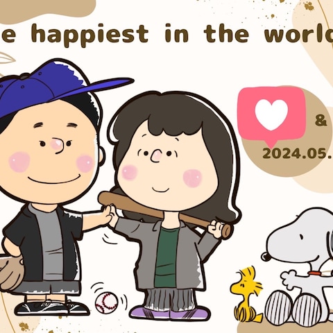 友人の結婚記念日イラスト