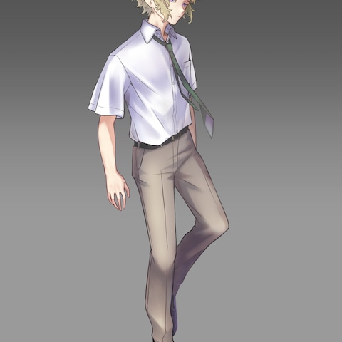 TRPG立ち絵　制服の少年