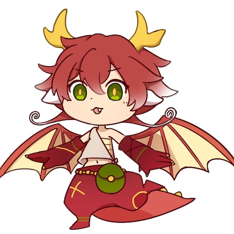 SDキャラクター　竜の女の子