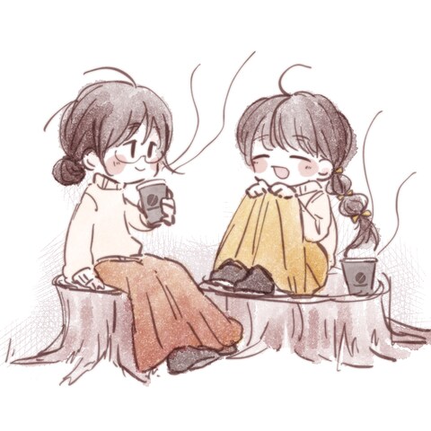 女の子とコーヒー
