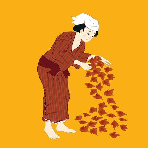 落ち葉拾い