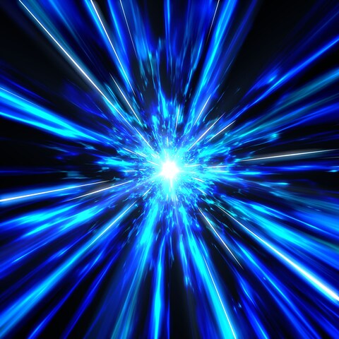 radial effect background_blue