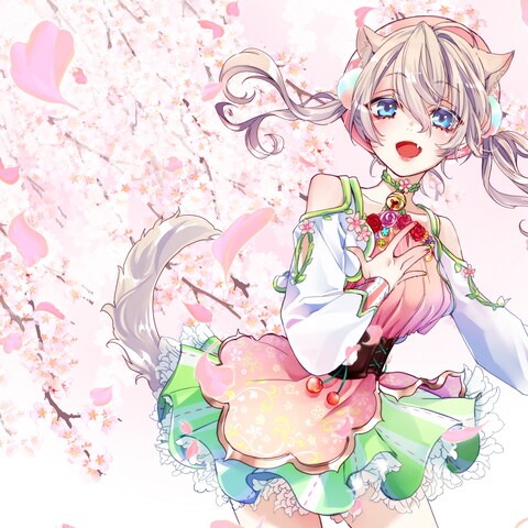Vtuber猫ノ森ましろ様 歌ってみた動画用イラスト