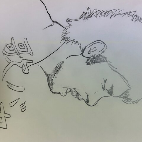 平井堅の5分ラフ画