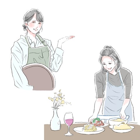 SNS等などで使えるおしゃれ管理栄養士アイコンイラスト