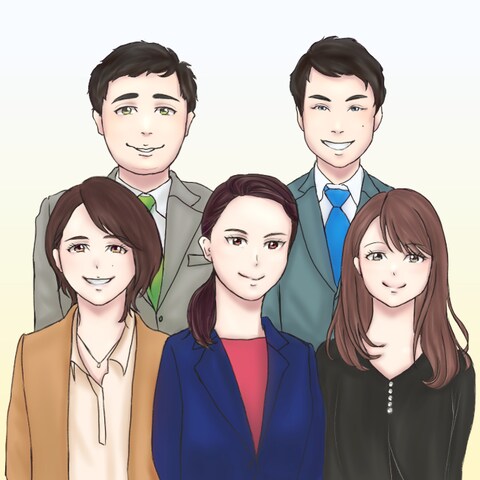 トップ画像用似顔絵イラスト