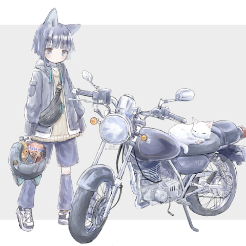 猫とバイク