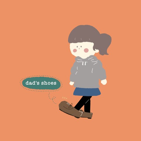 やわらかイラスト【dad's shoes】