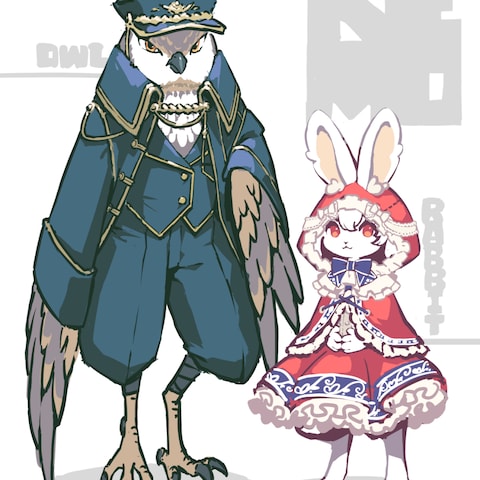 獣人のイラスト習作（１）