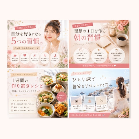 【広告バナー】Instagram用かわいいWebデザイン