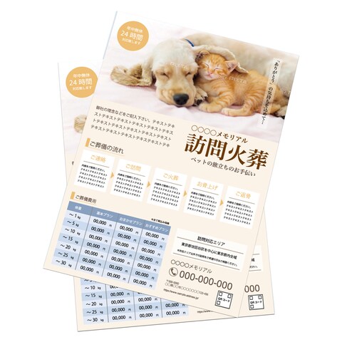 訪問火葬のチラシ