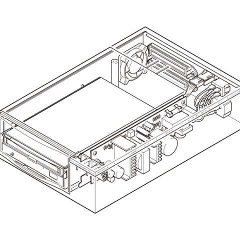電子機器の透視イラスト