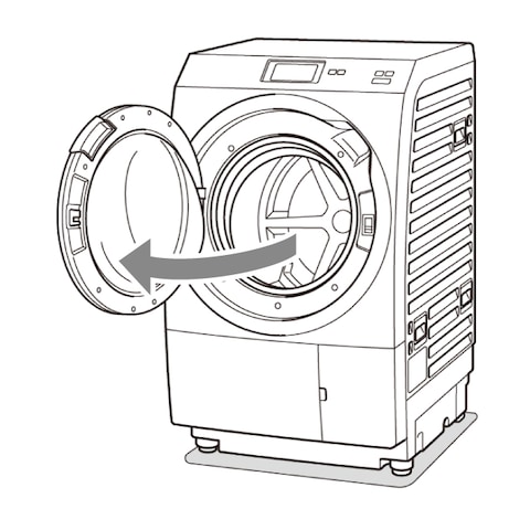 洗濯機のテクニカルイラスト