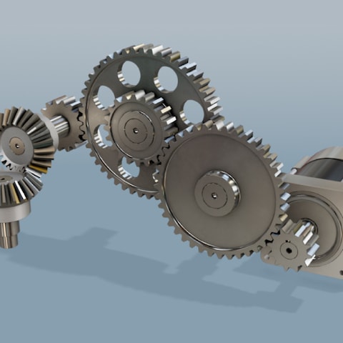 歯車ユニットの3DCG