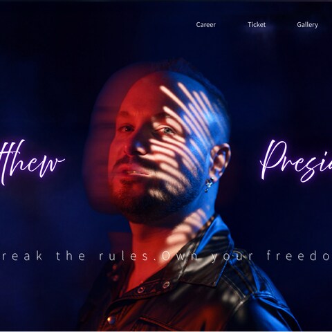 Canada musician のHomepage 作成