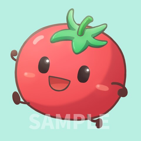 トマトのキャラクターのアイコン