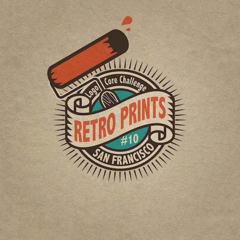 『Retro Prints』のロゴデザイン