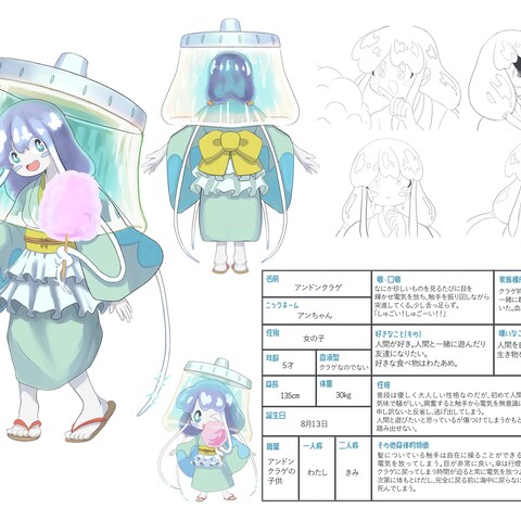 オリジナルキャラクター　アンドンクラゲの擬人化