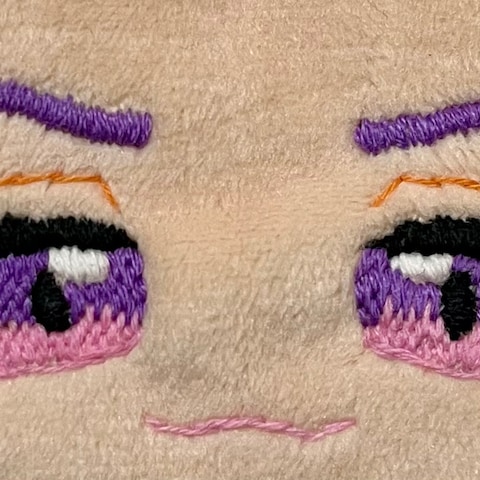 20cmぬいの刺繍見本