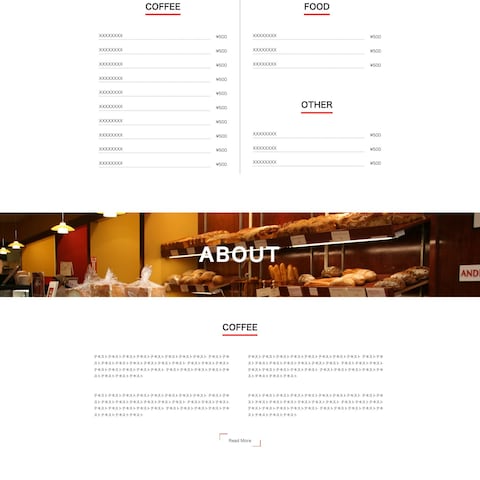 coffee店サイト　