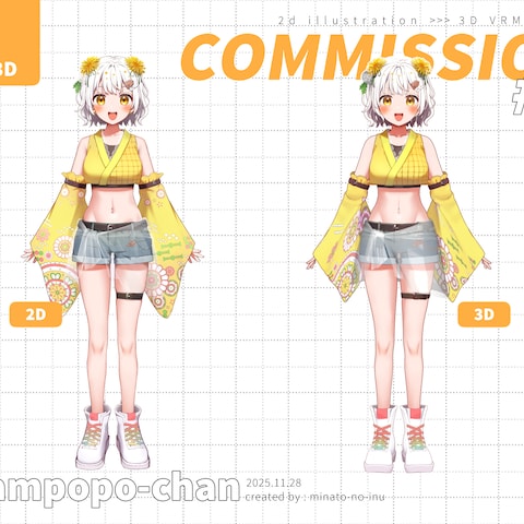 たんぽぽちゃん様 3Dモデル制作①
